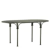 Tavolario Wrought Iron Green Oval Table