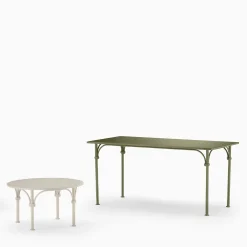Tavolario Wrought Iron Sage-Green Rectangular Table
