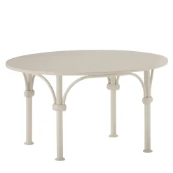 Tavolario Wrought Iron White Round Coffee Table