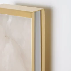 Tech Long Satin Brass & Alabaster Wall Lamp