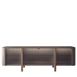 Tecla Glass And Metal Sideboard by Marco Boga