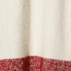 Tela Fringed Two-Toned Cotton & Mohair Blanket