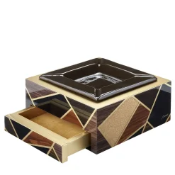 Tellux Vulcano Brown wood Ashtray
