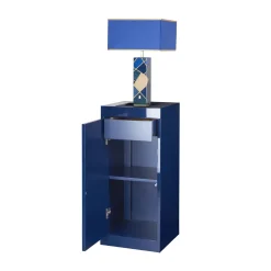 Tellux Wheeled Blue Floor Lamp