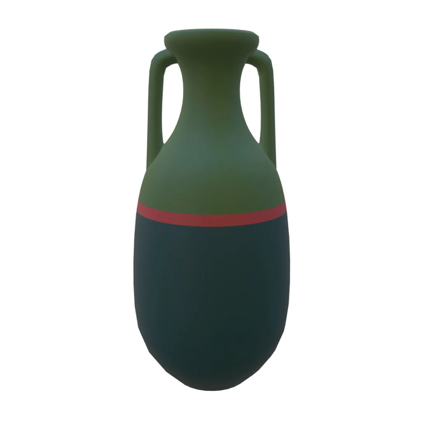 Teodosio XL Petroleum Burgundi and Military Green amphora
