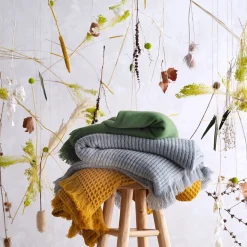 Terramadre Nido d'Ape Mustard Cashmere Blanket