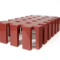 Terry Red Glass Coffee Table by Giannella Ventura