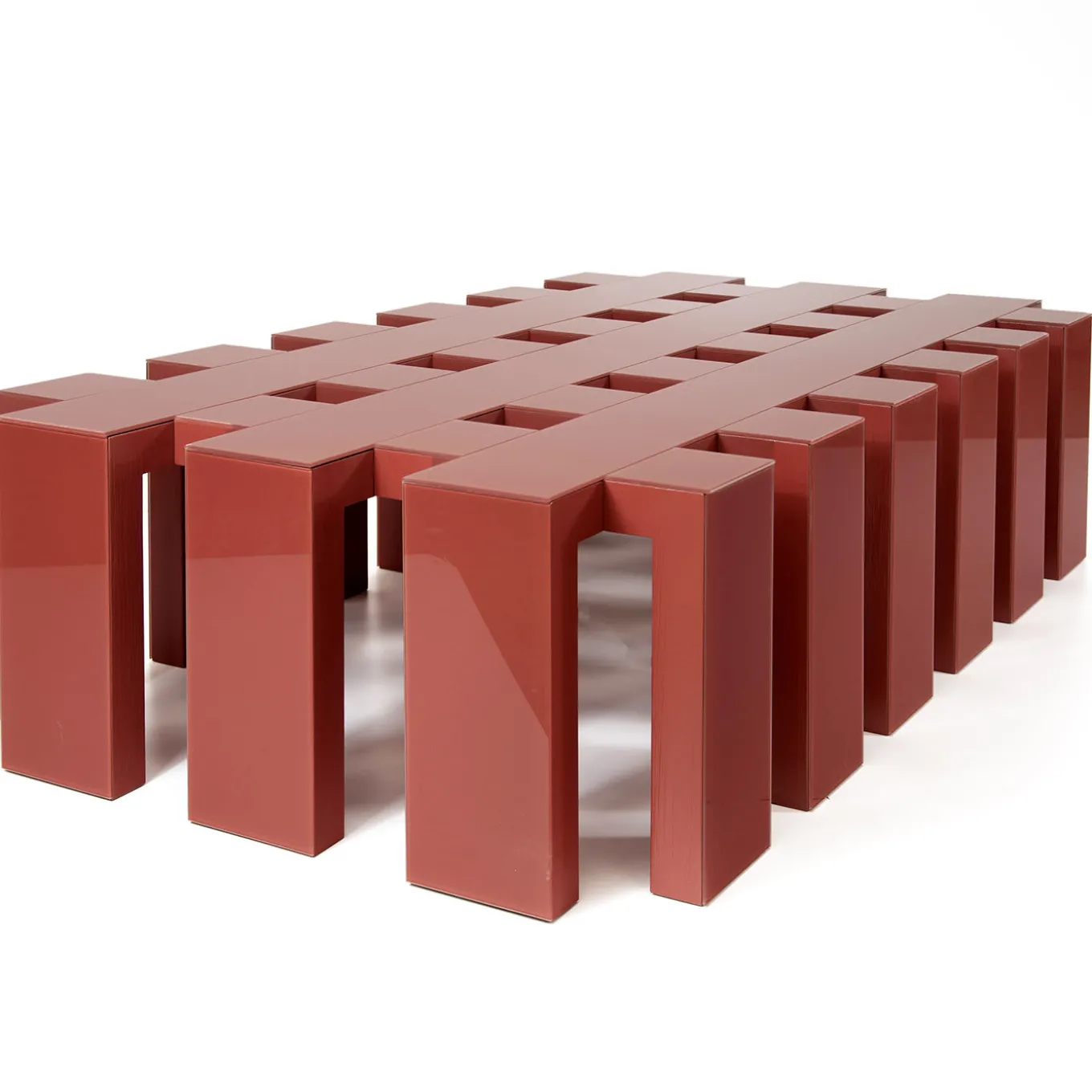 Terry Red Glass Coffee Table by Giannella Ventura
