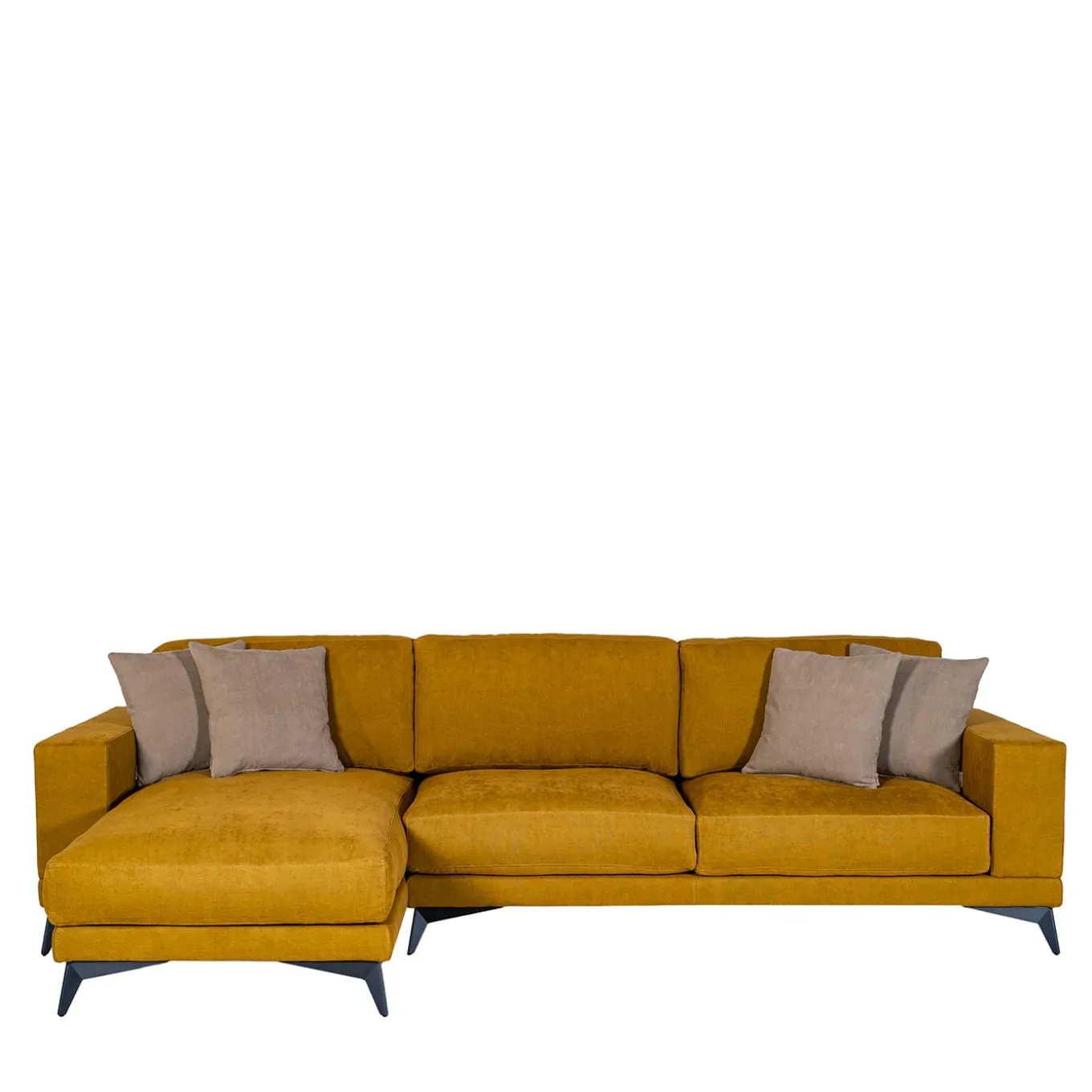 Tesla yellow sofa with chaise longue