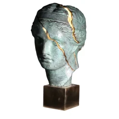 Testa Frammento Bronze Lamp