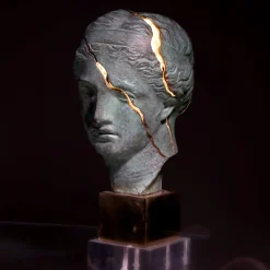 Testa Frammento Bronze Lamp