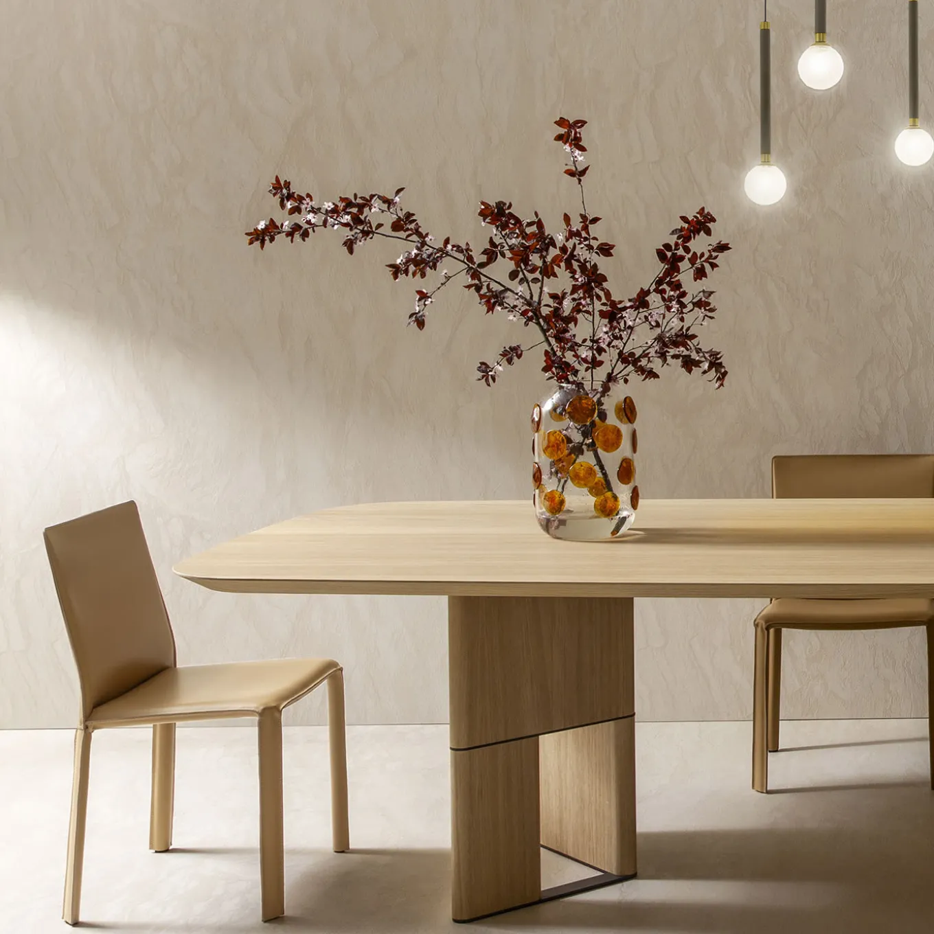 Tetris Table with Pure Wood Natural Oak Top