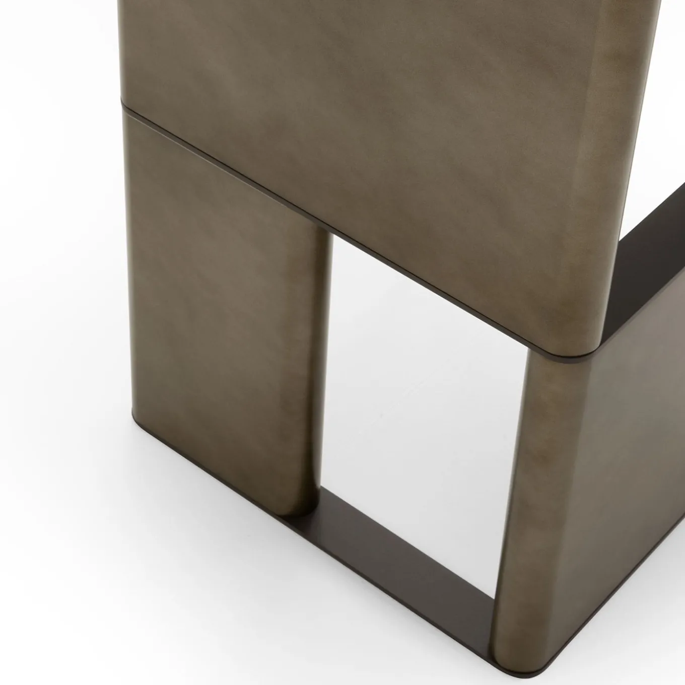 Tetris with Marble Top & Wood Bronze Lacquered Legs Console