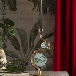 The 4 Bridges over Canal Grande Double-Face Coffee Brown Candle Holder