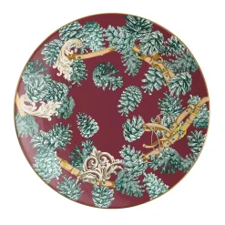 The Big White Porcelain Charger Plate with pine cones #3