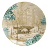 The Big White Set 2 porcelain Bread Plates with winter scene #3