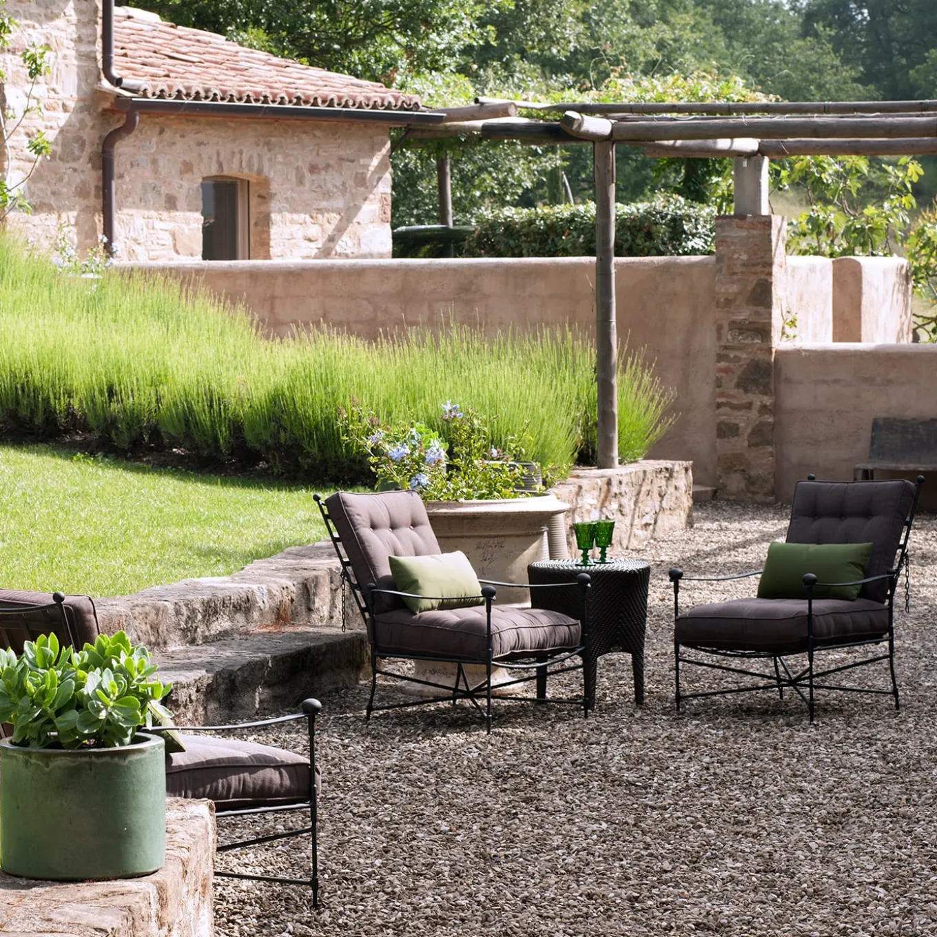 The Classic Brown Garden Armchair