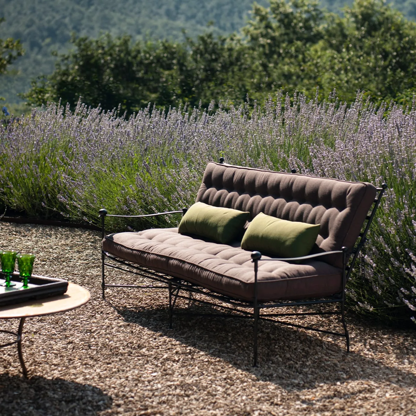 The Classic Brown Garden Sofa