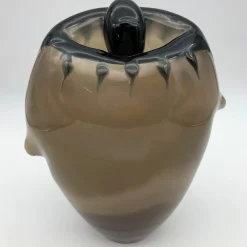 The Eye Dark Amber Vase by Toso Cristiano