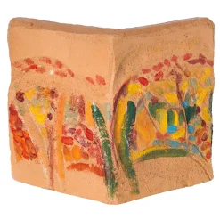 The Flowering Earth Paint on Ceramic Decorative Sculpture