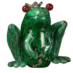 The Frog Prince Green Glass Figurine