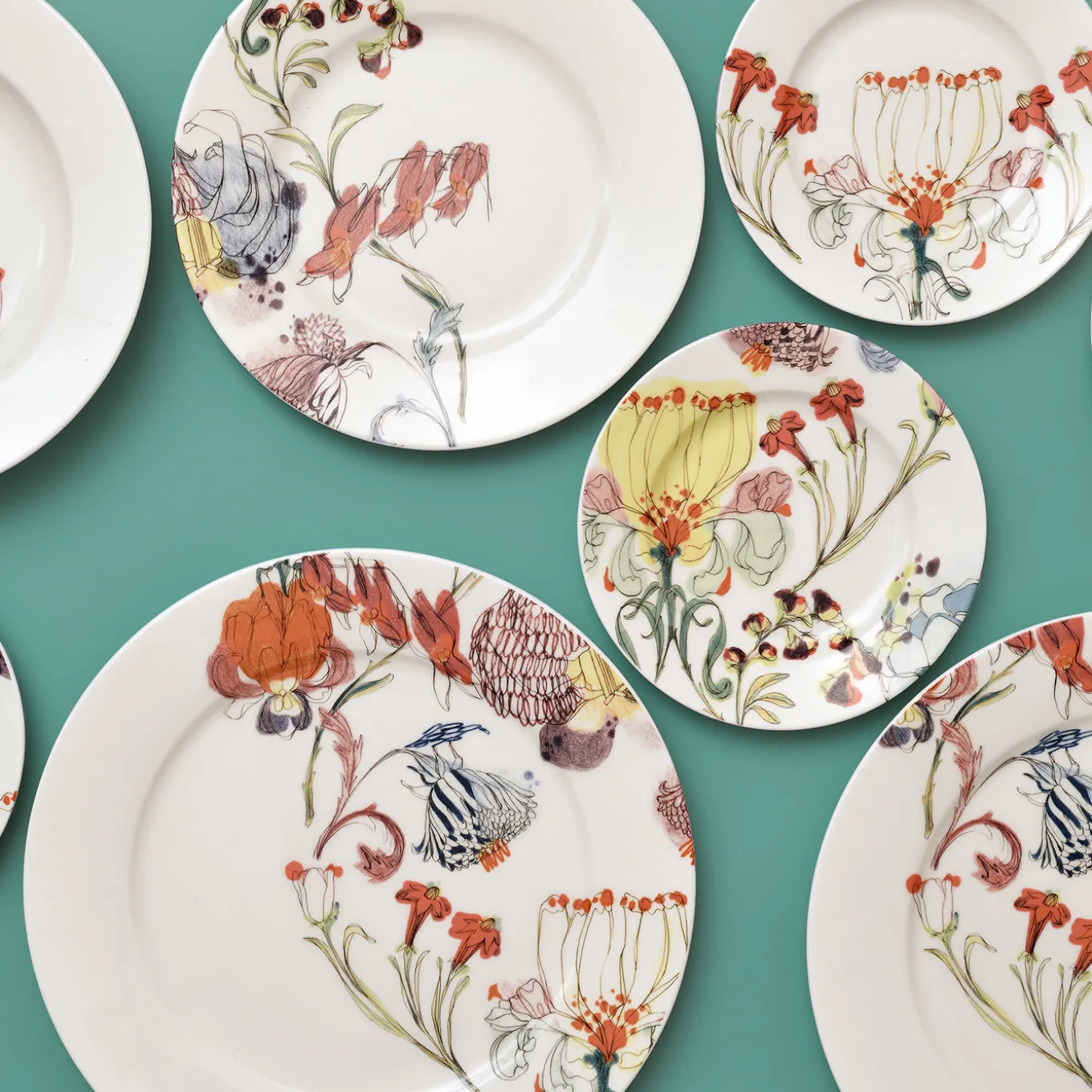 The Grandma's Garden Bread Plate C