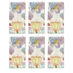 The Grandma's Garden Set of 6 Polychrome Napkins