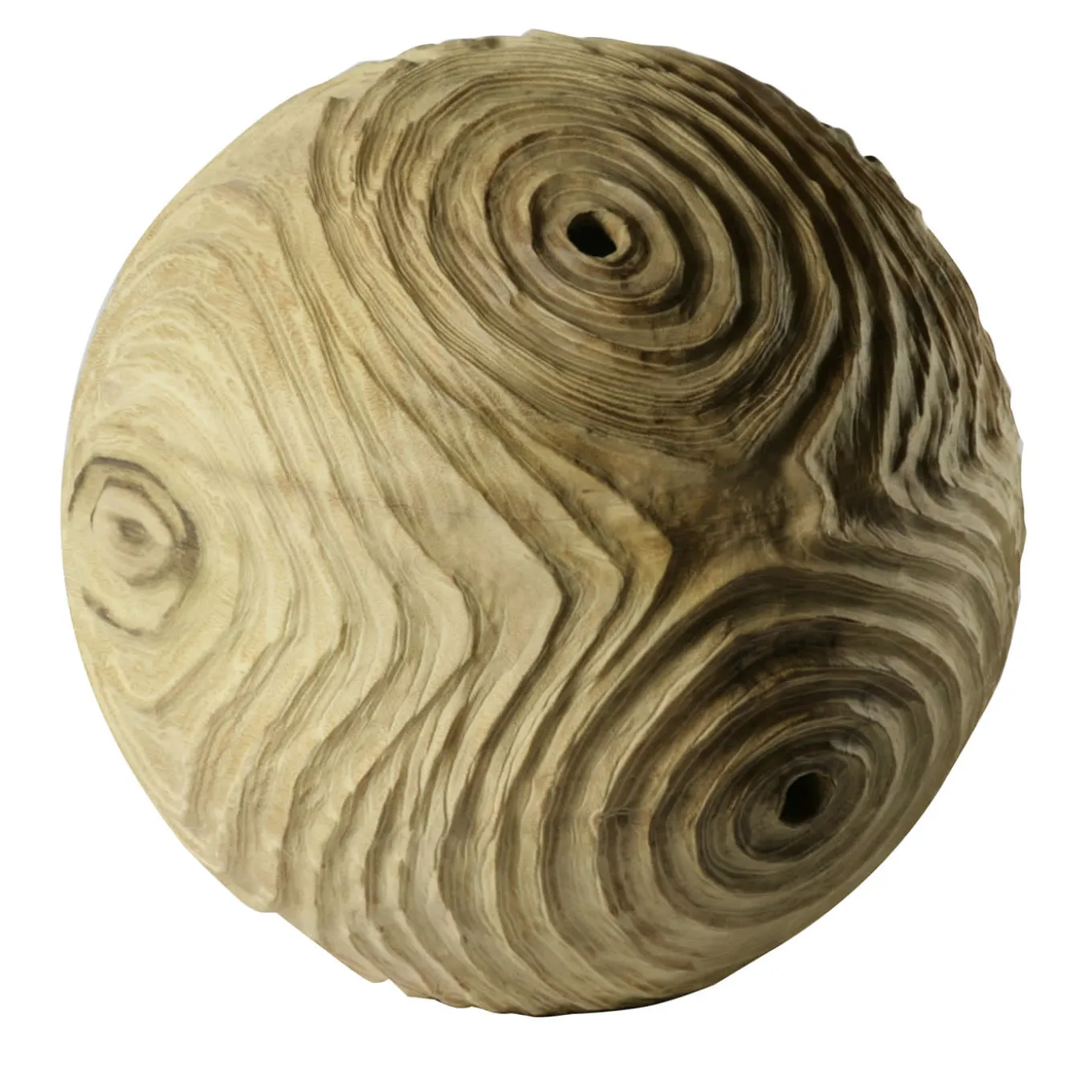 The Impossiballs Hollow Form Spherical Black Locust Sculpture