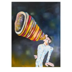 The Listener Polychrome Painting
