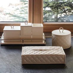 Thea Rectangular Low Ivory Lacquer Trinket Box