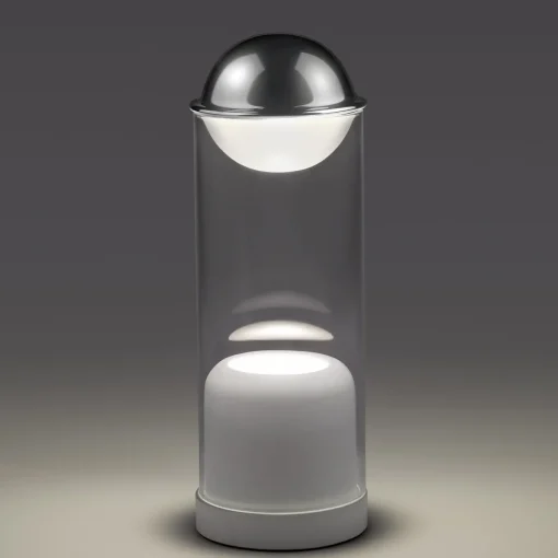 Theorem White Glass Cylinder Table Lamp