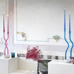 Thew Blue Hug Of Artisans Candle Holders