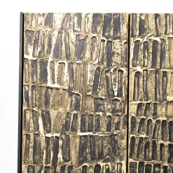 Three-Door Textured Gold Cabinet