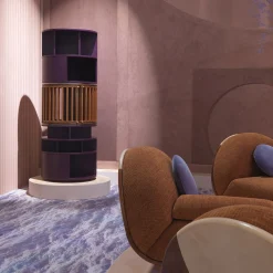 Thumb Asymmetrical Rust Armchair by Lorenza Bozzoli