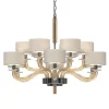 Tiepolo 12 Lights Fumè Glass Chandelier