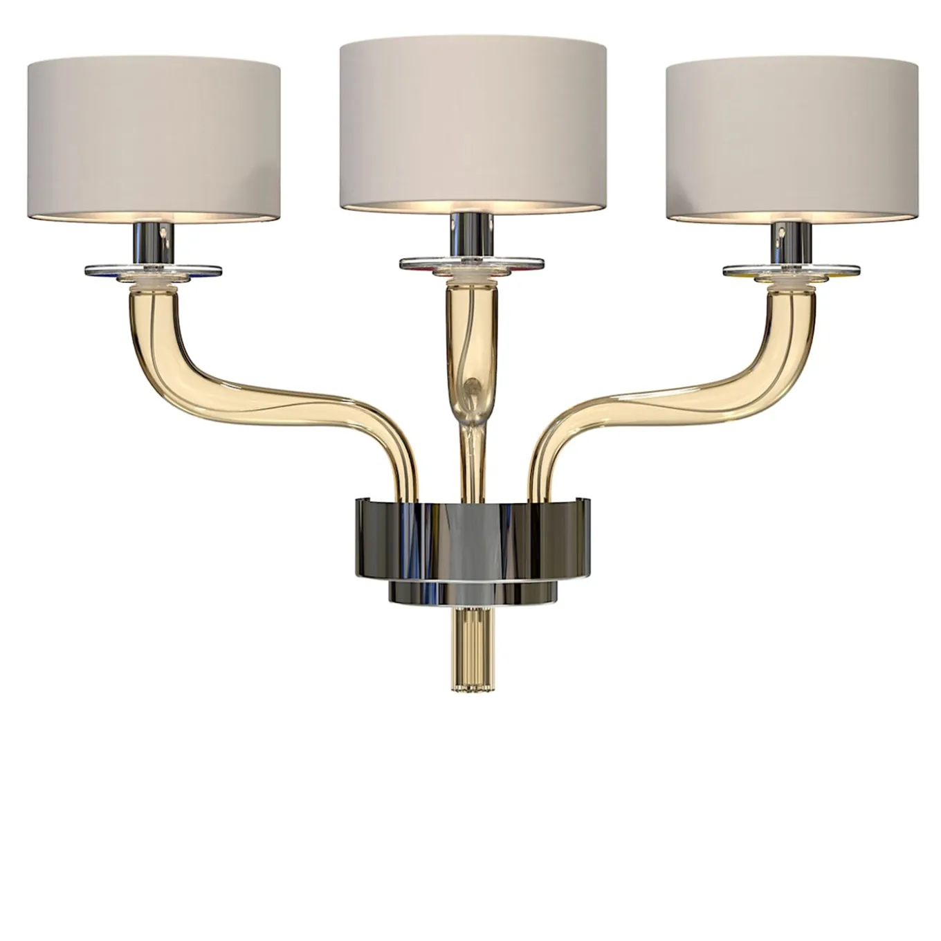 Tiepolo 3-light Fumè Murano Glass Applique