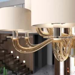 Tiepolo 3-light Fumè Murano Glass Applique