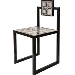 Tiles Outdoor Square Iron Chair