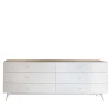 Tiles White 6-Drawer Dresser