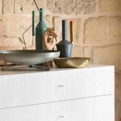 Tiles White 6-Drawer Dresser