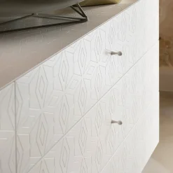 Tiles White 6-Drawer Dresser