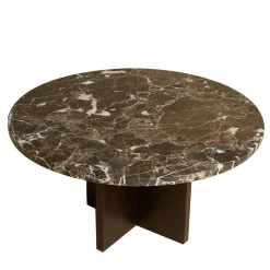 Tinian Dark Emperador and Durmast Coffee Table