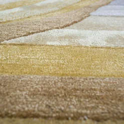 Tinted Tango Dark Amber Gold & White Hand Tufted Rug