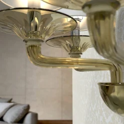 Tiziano 3-light Fumè Murano Glass Wall Sconce