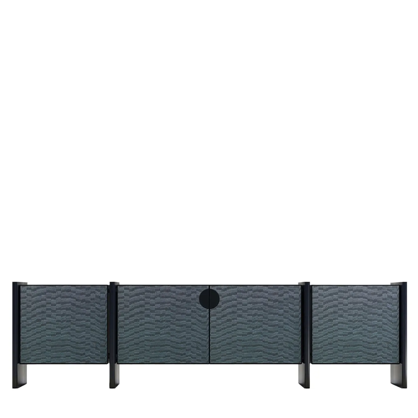 Tokyo Light Blue Motifs Wood Sideboard