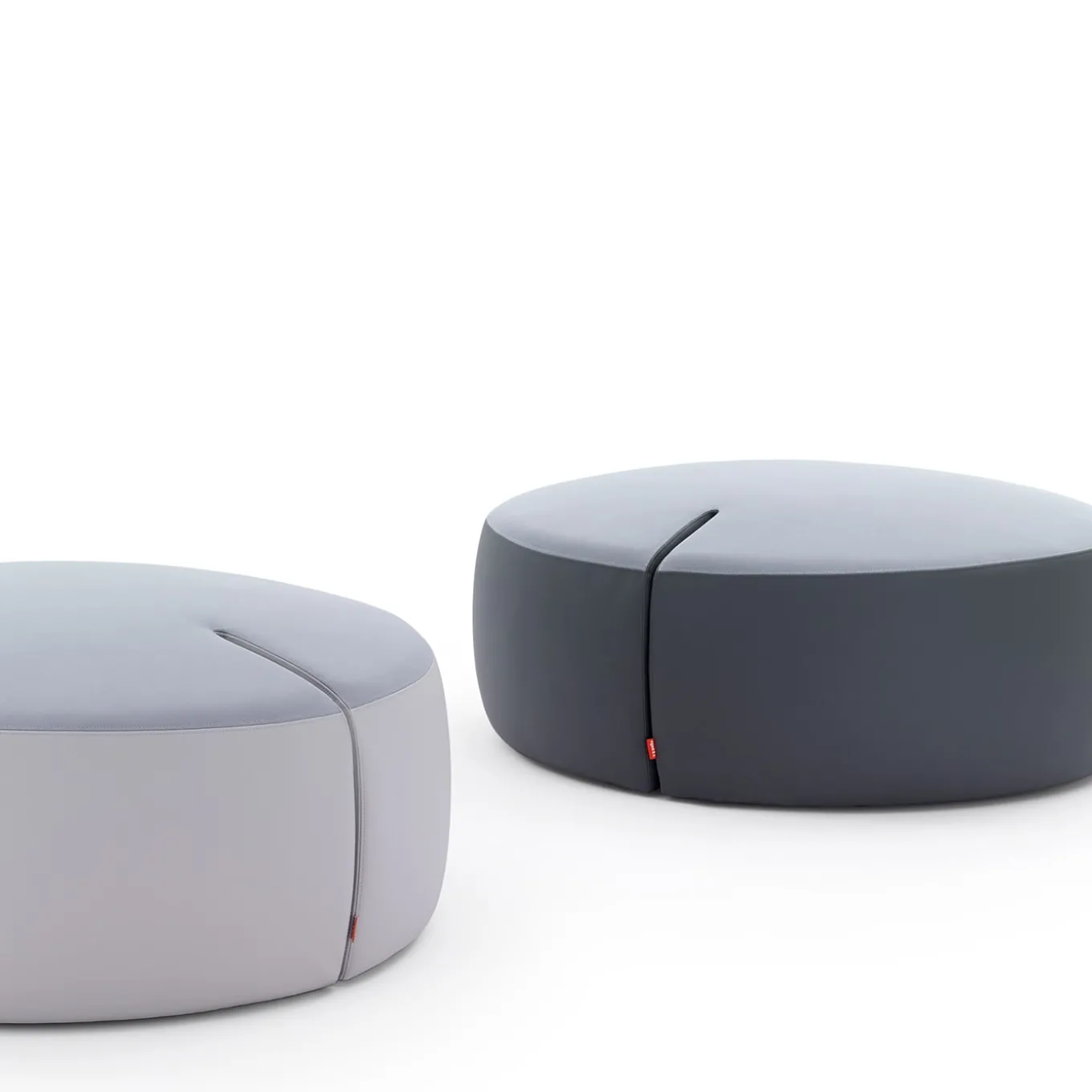 TOMMY gray medium pouf by Basaglia + Rota Nodari