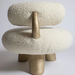 Tomyris Three-Legged White Armchair