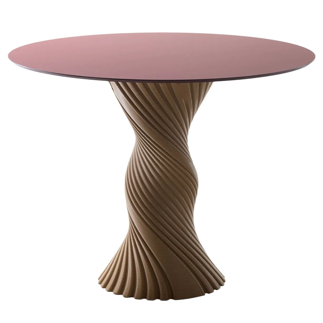 Tork Beige And Red Bioplastic Dining Table Design by Karim Rashid