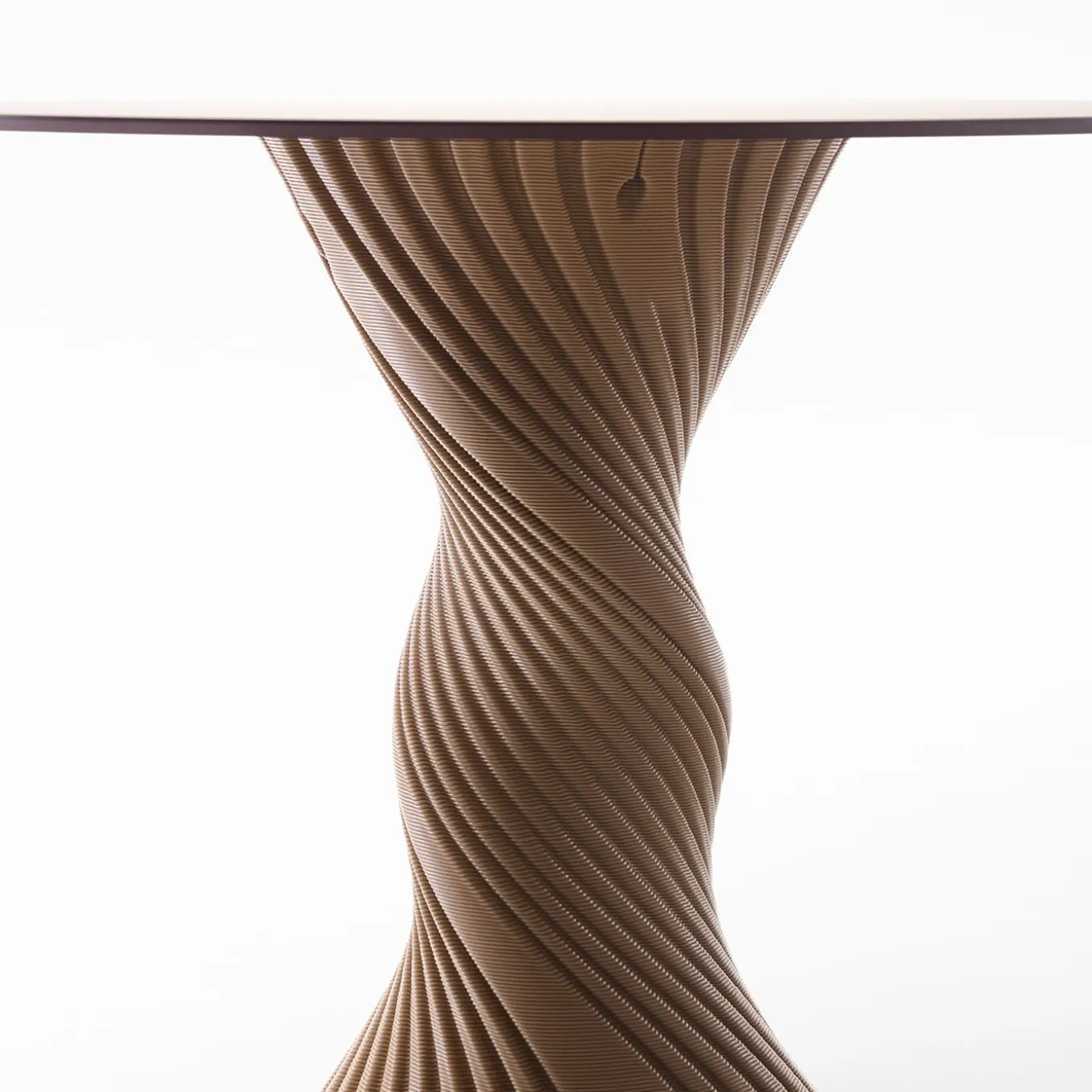 Tork Beige And Red Bioplastic Dining Table Design by Karim Rashid