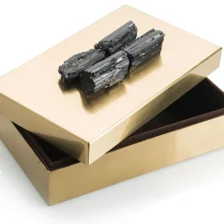 Tormaline Stones Brass Box
